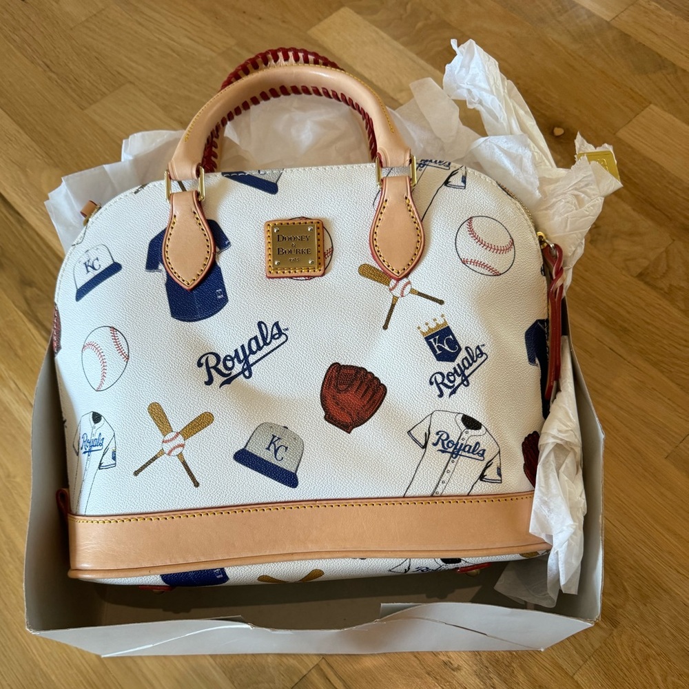 Dooney & Bourke MLB Royals Domed Zip Satchel